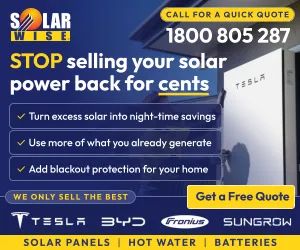 Solarwise battery campaign medium rectangle display ad with brand logos